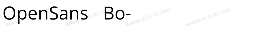 OpenSans   Bo字体转换